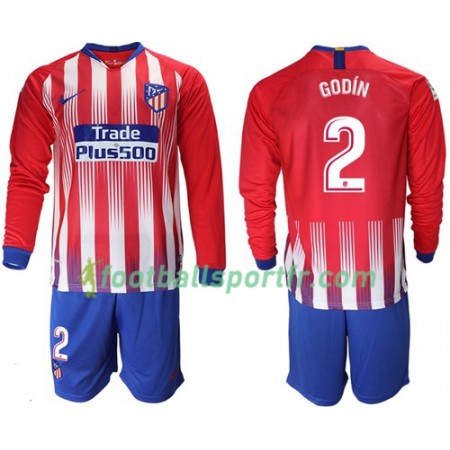 Tenue Atlético Madrid Godin 2 Enfant Domicile 2018-2019 Maillot de Foot ML